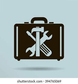 tools in the bag vector icon 