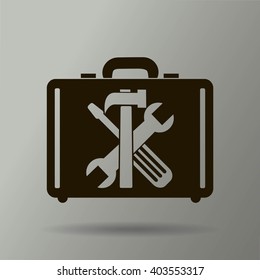 tools in the bag vector icon 