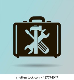 tools in the bag vector icon 