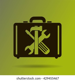tools in the bag vector icon 