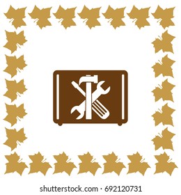 tools in the bag vector icon 