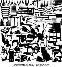 tools big collection - vector