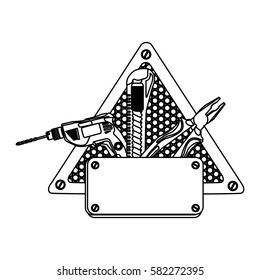 tools blank warnings icon, vector illustration image design