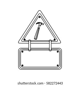 tools blank warnings icon, vector illustration image design