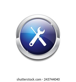 Tools Blue Vector Icon Button