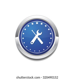 Tools Blue Vector Icon Button