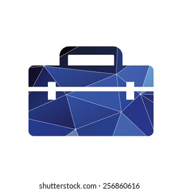 tools box icon Abstract Triangle Geometrical background 