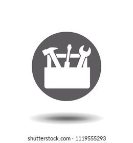 Tools Box icon. concept web buttons. vector illustration. Flat design style