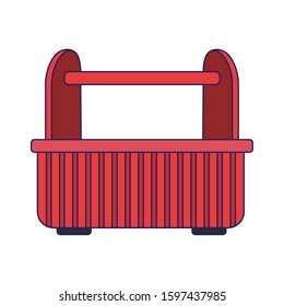 tools box icon over white background, vector illustration