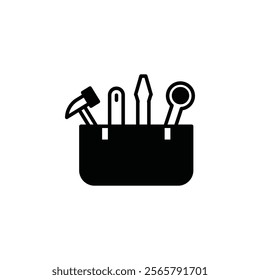 Tools box icon Vector flat thin line illustration