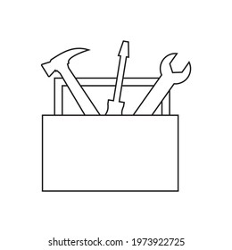Tools Box icon vector illustration sign
