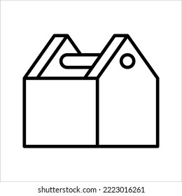 Tools Box line icon. concept web buttons. vector illustration. 