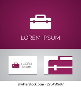 tools box logo template icon design elements with business card