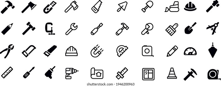 Tools buildings Icons vector design
