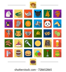 Tools, cafe, picnic and other web icon in cartoon style. Wild, tropics, food, icons in set collection.
