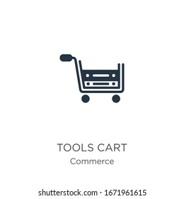 Tools cart icon vector. Trendy flat tools cart icon from commerce collection isolated on white background. Vector illustration can be used for web and mobile graphic design, logo, eps10
