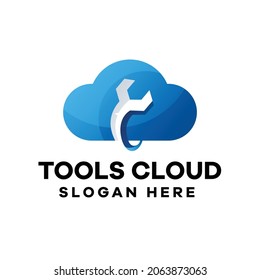 Tools Cloud Gradient Logo Design