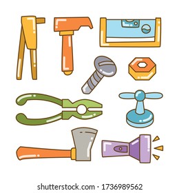 tools color doodle line design