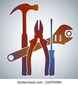 Tools Color Gradient Silhouettes