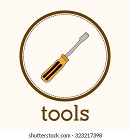 Tools concept over simple circle design, vector illustration eps 10