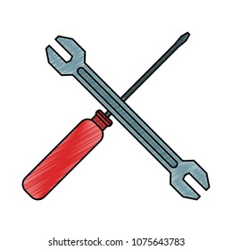 Tools crossed symbol scribble