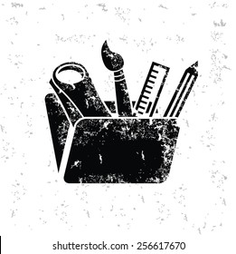 Tools design on old paper,grunge vector