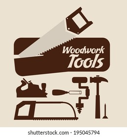 Tools design over beige background, vector illustration