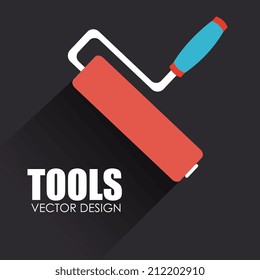 Tools design over black background, vector illustration
