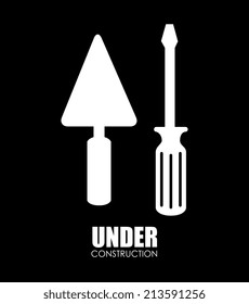 Tools design over black background, vector illustration