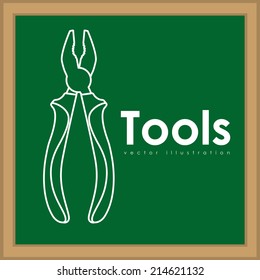 Tools design over blackboard background,vector illustration