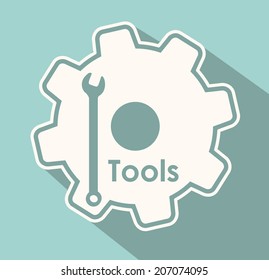 Tools design over blue background, vector illustration