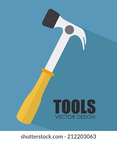 Tools design over blue background, vector illustration
