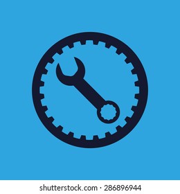 Tools design over blue background, vector illustration