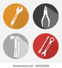 Tools design over gray background, vector illustration