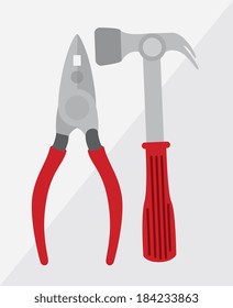 Tools design over gray background, vector illustration