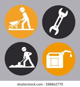 Tools design over gray background, vector illustration