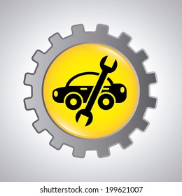 Tools design over gray background, vector illustration