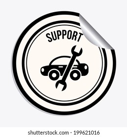 Tools design over gray background, vector illustration