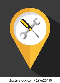 Tools design over gray background, vector illustration