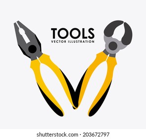 Tools design over gray background, vector illustration