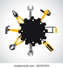 tools design over gray background vector illustration