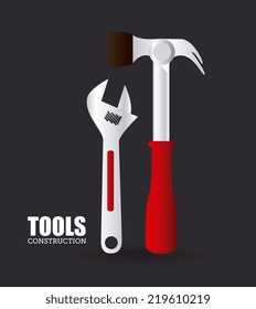 Tools design over gray background, vector illustration