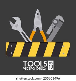 Tools design over gray background, vector illustration.