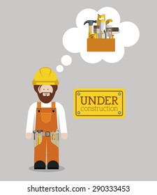 Tools design over grey background, vector illustration