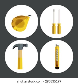 Tools design over grey background, vector illustration