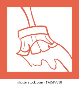 Tools design over orange background, vector illustration