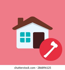 Tools design over pink background, vector illustration