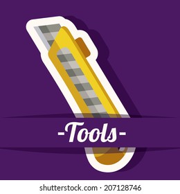 Tools design over purple background, vector illustration
