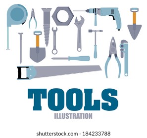 Tools design over white background, vector illustration