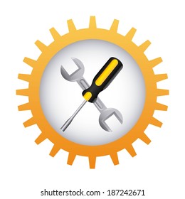 Tools design over white background, vector illustration